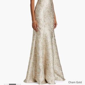 Rickie Freeman for Teri Jon Gold Strapless Gown